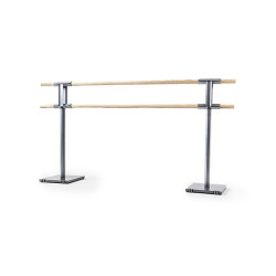 Conjunto Soporte Con Ruedas Barra Ballet Doble 3 m