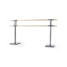 Conjunto Soporte Con Ruedas Barra Ballet Doble 3 m