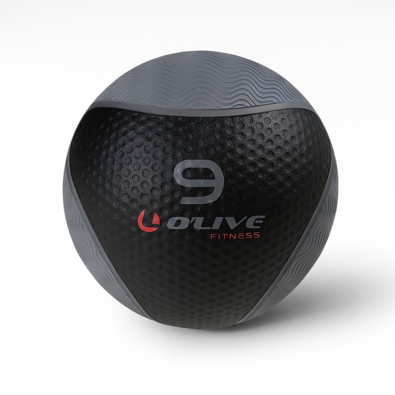 Balón Medicinal O'Live 9 kg BLK EDT | Rendimiento Pro